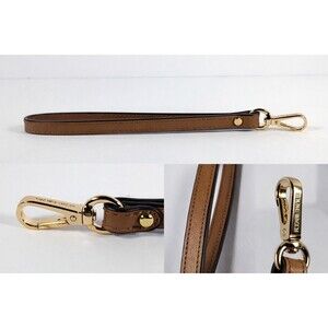 Michael Kors Tan Leather Wrist Strap Detachable Gold Hardware New Without Tags